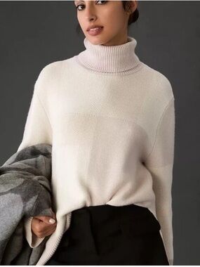 Marimekko Opaakki Attika Wool Blend Turtleneck Sweater Small Neutral Minimalist